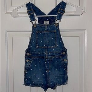 GAP Blue Denim Heart Print Kids One Piece